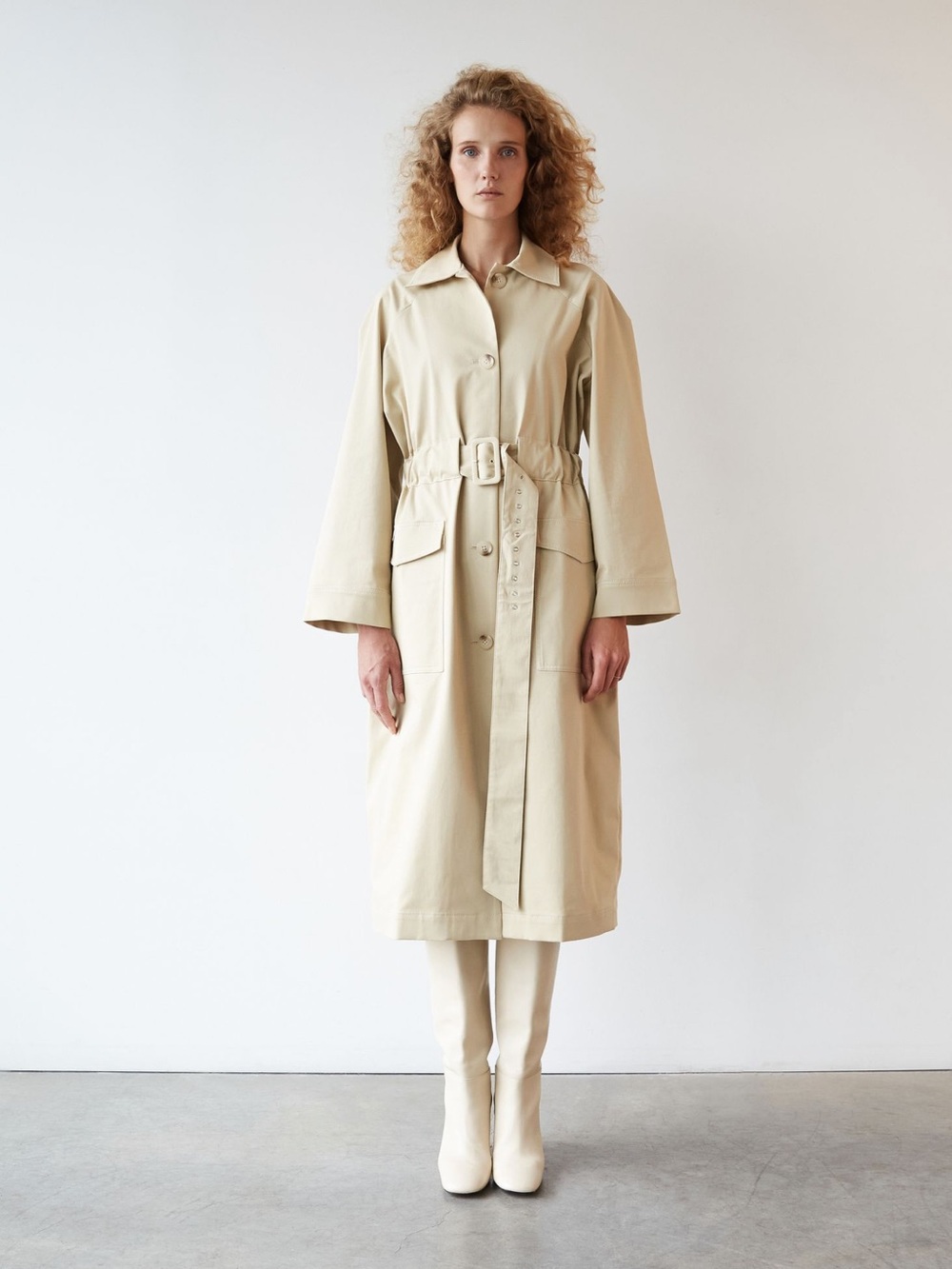 Anna Quan Cream Belted Trench Coat